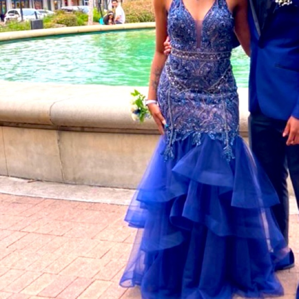 Navy Blue Prom Gown